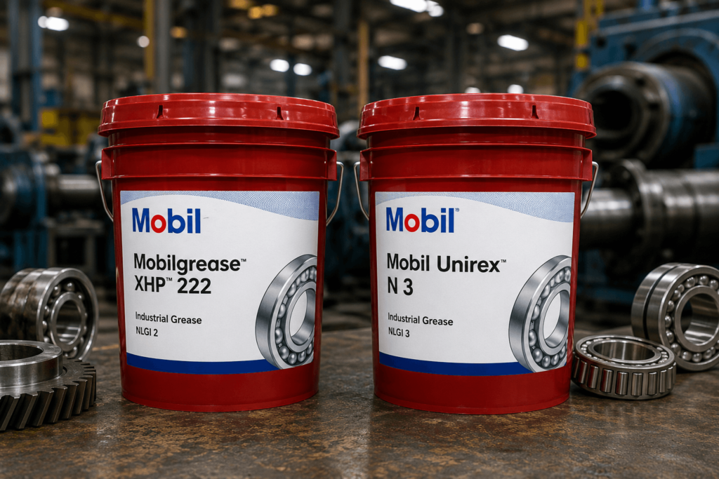 Mobil Grease Selection Guide for Industrial Bearings Mobilgrease XHP 222 vs Unirex N3 and Other Applications
